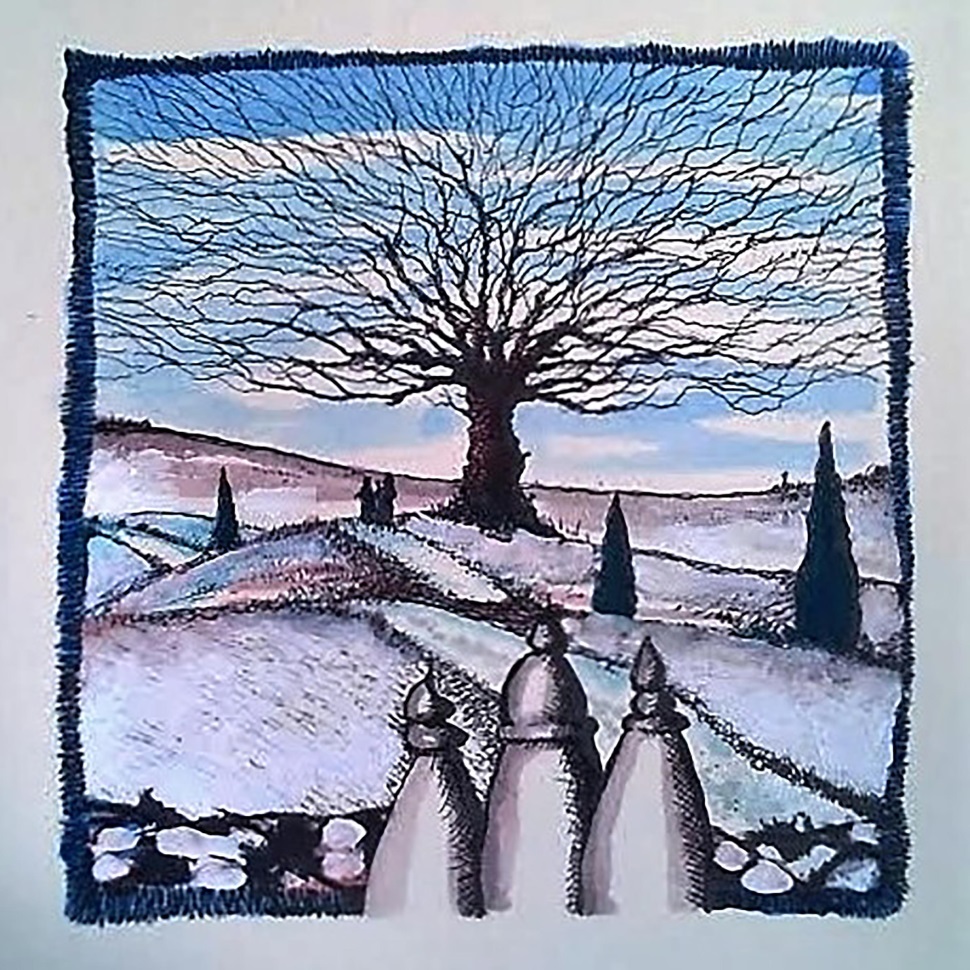 La route du pèlerin en hiver